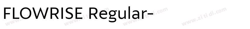 FLOWRISE Regular字体转换